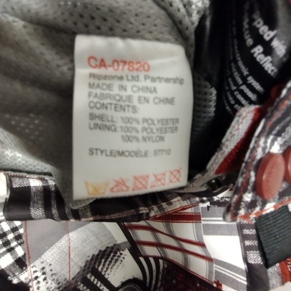 Rip Zone Micro lite Snowboard Pants Plaid Abstract Print Size: XL, 36-39, R 14 - Picture 8 of 11